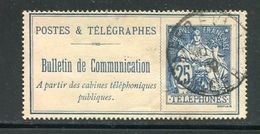 FRANCE- Timbre Téléphone Y&T N°24- Oblitéré - Telegraph And Telephone