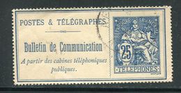 FRANCE- Timbre Téléphone Y&T N°24- Oblitéré - Telegraph And Telephone