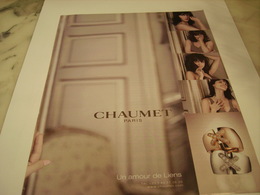 PUBLICITE AFFICHE JOAILLIER CHAUMET - Altri & Non Classificati