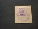 EGEO-RODI=FRAMMENTINO 1912 RE 50c.ANNULLO CASTELLORIZO IN VIOLETTO.....- TIMBRATO/USED. - Aegean