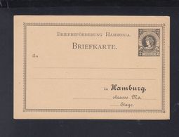 Privatpost Hammonia Hamburg Briefkarte 2 Pf. Ungebraucht - Private & Local Mails