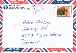 Canada Air Mail Cover Sent To Denmark 15-1-1996 Single Franked - Luftpost