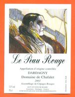 étiquette De Vin Rouge Dardagny " Le Peau Rouge " Domaine De Chafalet Ramu à Genève - Illustrée Jerry Koch -70 Cl - Collections & Sets
