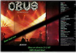 OBUS - En Directo - Von 1987 - Neue LP - 100 % Brand News - Hard Rock & Metal