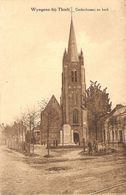 Wyngene - Bij - Thielt  ( Wingene) Gedenksteen En Kerk - Wingene