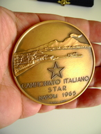 1965  CAMPIONATO ITALIANO STAR NAPOLI  YACHT RACING  SPORT VELA   INC . PEREZ  GRANDE MODULO  MEDAGLIA BIG MEDAL Ø 60 Mm - Aviron
