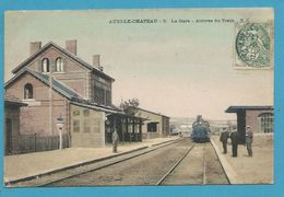 CPA Chemin De Fer Arrivée D'un Train En Gare De AUXI-LE-CHATEAU 62 - Auxi Le Chateau
