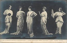 Themes Div - Ref V905- Femmes - Mode - Silhouettes Parisiennes - Paris - Robes D Interieur Hiver 1913-14- - Mode