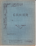 VP-GF.18-126 : PROTEGE-CAHIER. L'INEDIT OFFERT PAR LA LIBRAIRIE H. LEROY. LE MANS SARTHE. - Protège-cahiers