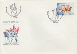 Enveloppe  FDC  1er  Jour   ACORES    EUROPA    1981 - 1981