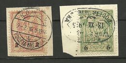 POLEN Poland 1915 Stadtpost Warschau Michel 7 - 8 O Signed Petriuk BPP - Used Stamps