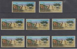 ISRAEL 2011 KLUSSENDORF ATM DEER C.CAPREOLOUS GAZELLA ORYX DAMA FULL SET OF 8 STAMPS - Viñetas De Franqueo (Frama)