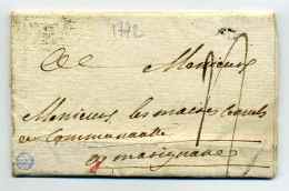 MP AIX + Marque ROUTES Au Verso / Dept 12 Bouches Du Rhone / 1772 - 1701-1800: Precursors XVIII