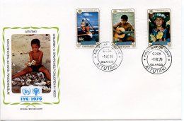 Aitutaki, 1979, International Year Of The Child, IYC, United Nations, FDC, Michel 310-312 - Aitutaki