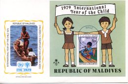 Maldives, 1979, International Year Of The Child, IYC, United Nations, FDC, Michel Block 57 - Maldivas (1965-...)