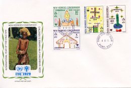 New Hebrides (English), 1979, International Year Of The Child, IYC, United Nations, FDC, Michel 545-548 - Cartas & Documentos