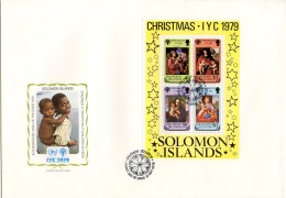 Solomon Islands, 1979, International Year Of The Child, IYC, United Nations, FDC, Michel Block 7 - Islas Salomón (1978-...)