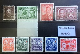 SELLOS ESPAÑA AÑO 1945** COMPLETO NUEVOS SIN FIJASELLOS NI MANCHAS DE OXIDO - Años Completos