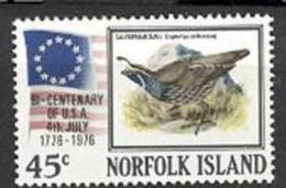 Norfolk 153 MNH Hors Série Perdrix? - Rebhühner & Wachteln