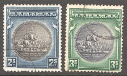 BAHAMAS 1931  Seal Of The Colony  2/- And 3/- Values SG 131b, 132  Used - 1859-1963 Crown Colony