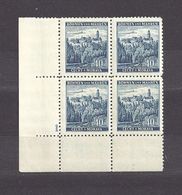 Bohemia & Moravia Böhmen Und Mähren 1939 MNH ** Mi 25 Sc 27 Cities And Castles I. Städte I. Viererblock. - Nuovi