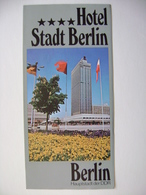 Germany DDR - Hotel Stadt Berlin 1980s - Advertising Guide In 4 Languages, Pictures Interior, 6 Pages - Berlijn & Potsdam