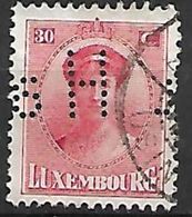 PER349 -LUSSEMBURGO - PERFIN 127 - 30 C. - CATALOGO UNIFICATO - 1921-27 Charlotte De Face