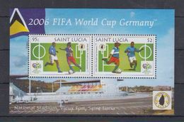 N63. MNH Saint Lucia Football  World Cup  2006  Germany - 2006 – Deutschland