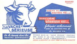 VP-GF.18-230 : BUVARD. LA VACHE SERIEUSE. USINE FROMAGERIE. FROMAGE. GROSJEANVILLE. - Dairy