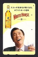 Télécarte Japonaise. Publicité.  Boisson.  Whisky White Horse. - Alimentation