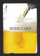 Télécarte Japonaise. Publicité.  Boisson.  Bière.  QUO Beer Card. - Alimentation