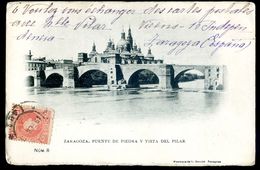 Delcampe - Cpa  D' Espagne Zaragoza Puente De Piedra Y Vista Del Pilar  SEP17-100 - Zaragoza