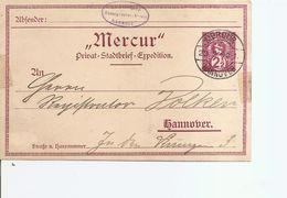 Hanovre ( EP De 1890 De Merkur  Vers L'intérieur à Voir) - Private & Local Mails