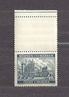 Bohemia & Moravia Böhmen Und Mähren 1939 MNH ** Mi 34 Sc 36 Cities And Castles I. Städte I. Leerfeld, Coupon - Nuovi