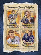 CENTRAL AFRICA 2018 MNH** Johnny Hallyday Music M/S - OFFICIAL ISSUE - DH1807 - Muziek