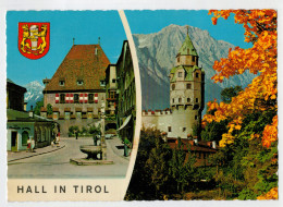 HALL  IN  TIROL     RATHAUS   MUNZERTURM      2 SCAN  (VIAGGIATA) - Hall In Tirol