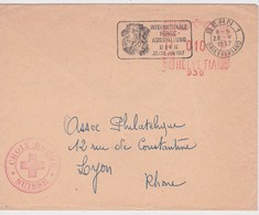 SUISSE 1957 LETTRE EN FRANCHISE DE LA CROIX ROUGE OMEC THEME CHIEN - Vrijstelling Van Portkosten