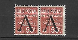 France 1928  Colis Postaux  Cat Yt N° 84 En Paire N* MLH - Neufs