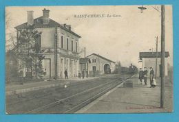 CPA - Chemin De Fer Arrivée Du Train En Gare De SAINT-CHERON 91 - Saint Cheron