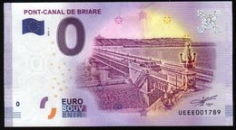 France - Billet Touristique 0 Euro 2018 N°001789 (UEEE003300/5000) - PONT-CANAL DE BRIARE - Privatentwürfe