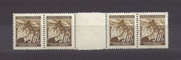 Böhmen Und Mähren 1941 MNH ** Mi 64 Zw Sc 24A  Lindenzweig Mit Lindenfrüchten I Zwischenstegpaar - Unused Stamps