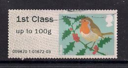 GB 2012 QE2 1st Post & Go Up To 100 Gms Christmas Robin Used ( 35 ) - Post & Go (automaten)