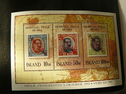 1993  VERY BEAUTY POSTAGES STAMPS OF  ISLANDA  ...............////.....BEL FOGLIETTO DELL'ISLANDA DEL 1993 - Blokken & Velletjes