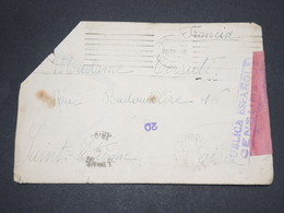 ESPAGNE - Enveloppe ( Avec Manque ) De Barcelone Pour La France En 1937 , Censure De Barcelone - L 13913 - Republicans Censor Marks