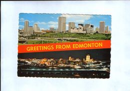 Canada - Postcard Written- Edmonton Seen From The South Bank Of The Saskatchewan River Both By Day And By Night - 2/scan - Edmonton