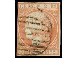 125 ° ESPAÑA. Ed.14. <B>2 Reales</B> Naranja.<B> FALSO SPERATI,</B> Marquilla <B>B.P.A.</B> Al Dorso, Un Margen Corto. - Autres & Non Classés