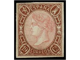 231 (*) ESPAÑA. Ed.71. <B>19 Cuartos</B> Castaño Y Rosa. Ejemplar De Buena Presencia, Adelgazamiento En El Margen Superi - Altri & Non Classificati