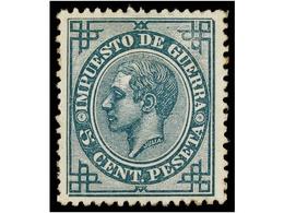 345 (*) ESPAÑA. Ed.183. <B>5 Cts.</B> Verde. PIEZA DE LUJO. - Autres & Non Classés