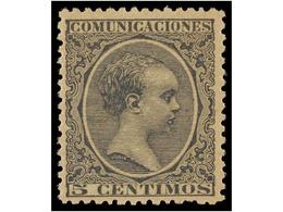 377 ** ESPAÑA. Ed.216. <B>5 Cts.</B> Verde. Bien Centrado. MUY BONITO Ejemplar. Cat. 144€. - Autres & Non Classés