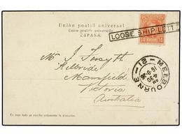 384 ESPAÑA. Ed.243. 1905. TENERIFE A VICTORIA (Australia). Tarjeta Postal Con Sello De <B>10 Cts.</B> Rojo. - Autres & Non Classés